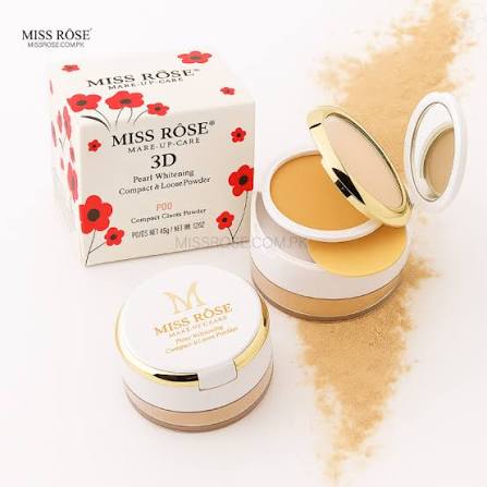MISS ROSE PEARL WHITENING COMPACT & LOOSE POWDER