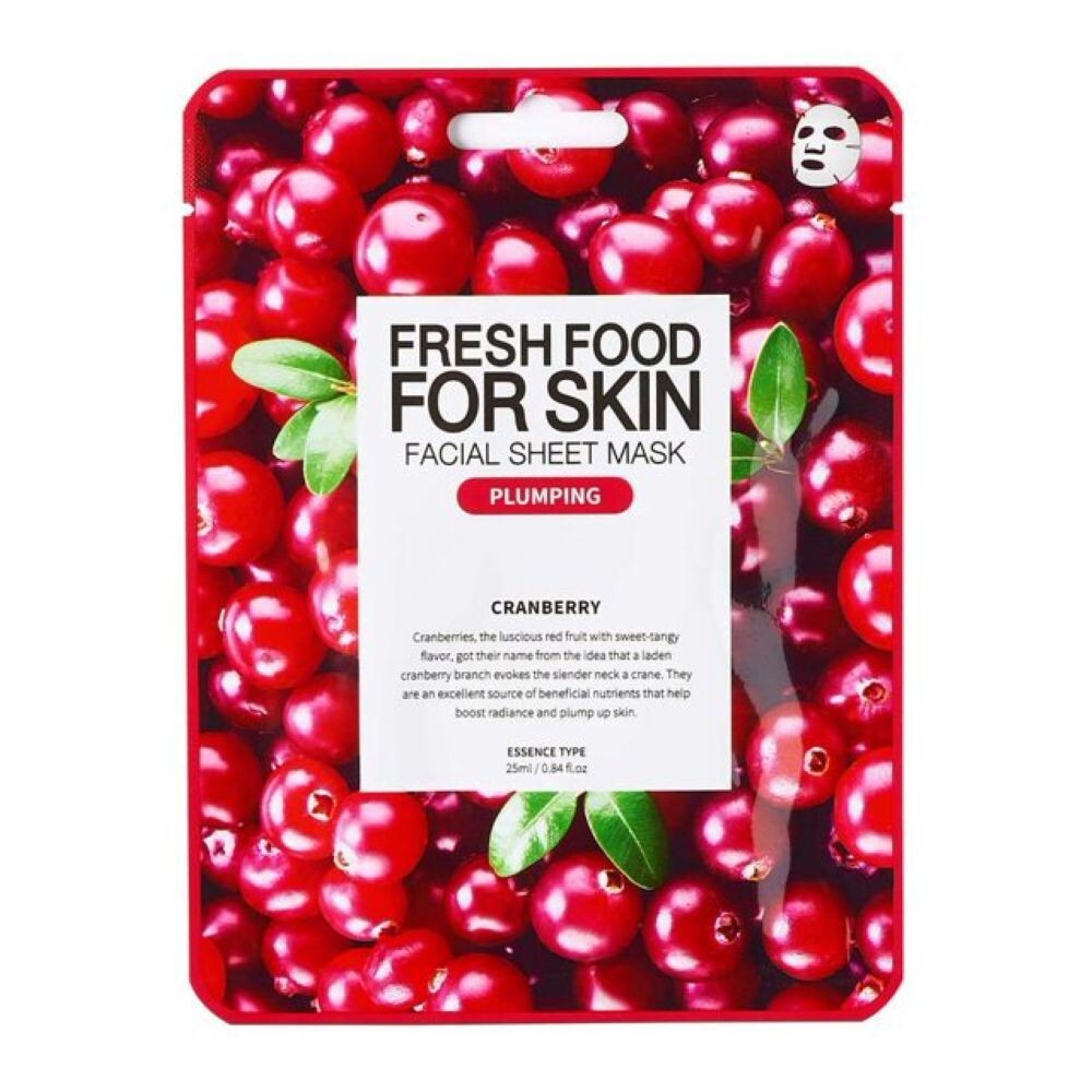 FARM SKIN FRESHFOOD FOR SKIN FACIAL SHEET MASK(CRANBERRY) 25ML