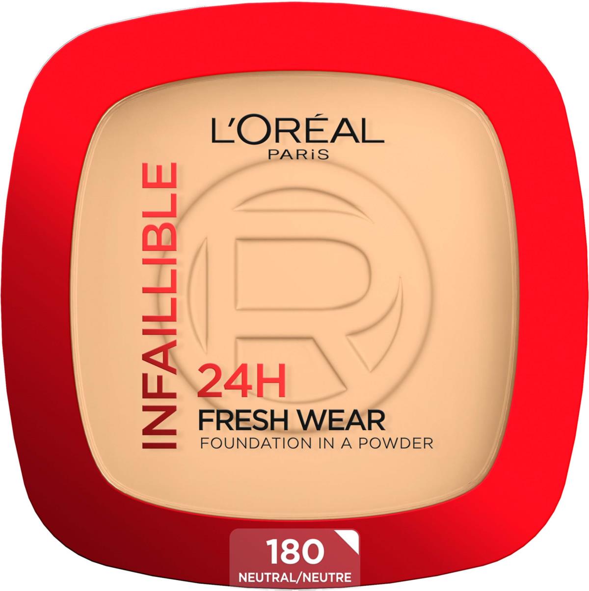 LOREAL PARIS INFAILLIBLE 24H FRESH WEAR POWDER FOUNDATION 180 ROSE SAND
