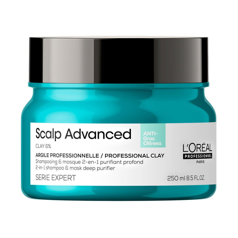 LOREAL PROFESSIONNEL SCALP ADVANCED ANTI-OILINESS 2-IN-1 DEEP PURIFIER CLAY 250ML