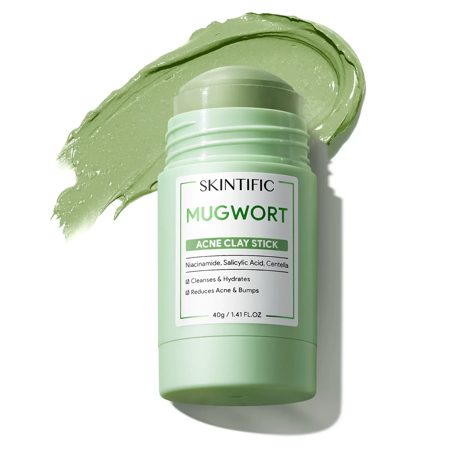 SKINTIFIC MUGWORT ANTI PORES & ACNE CLAY STICK 40G