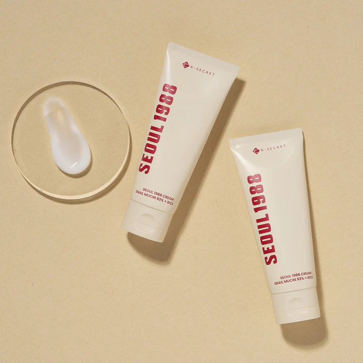 K-SECRET SEOUL 1988 CREAM: SNAIL MUCIN 93% + RICE 100ML